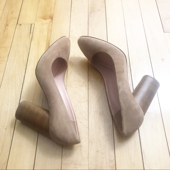 J. Crew Shoes - J Crew Suede Bell Pump With Stacked Heel 10